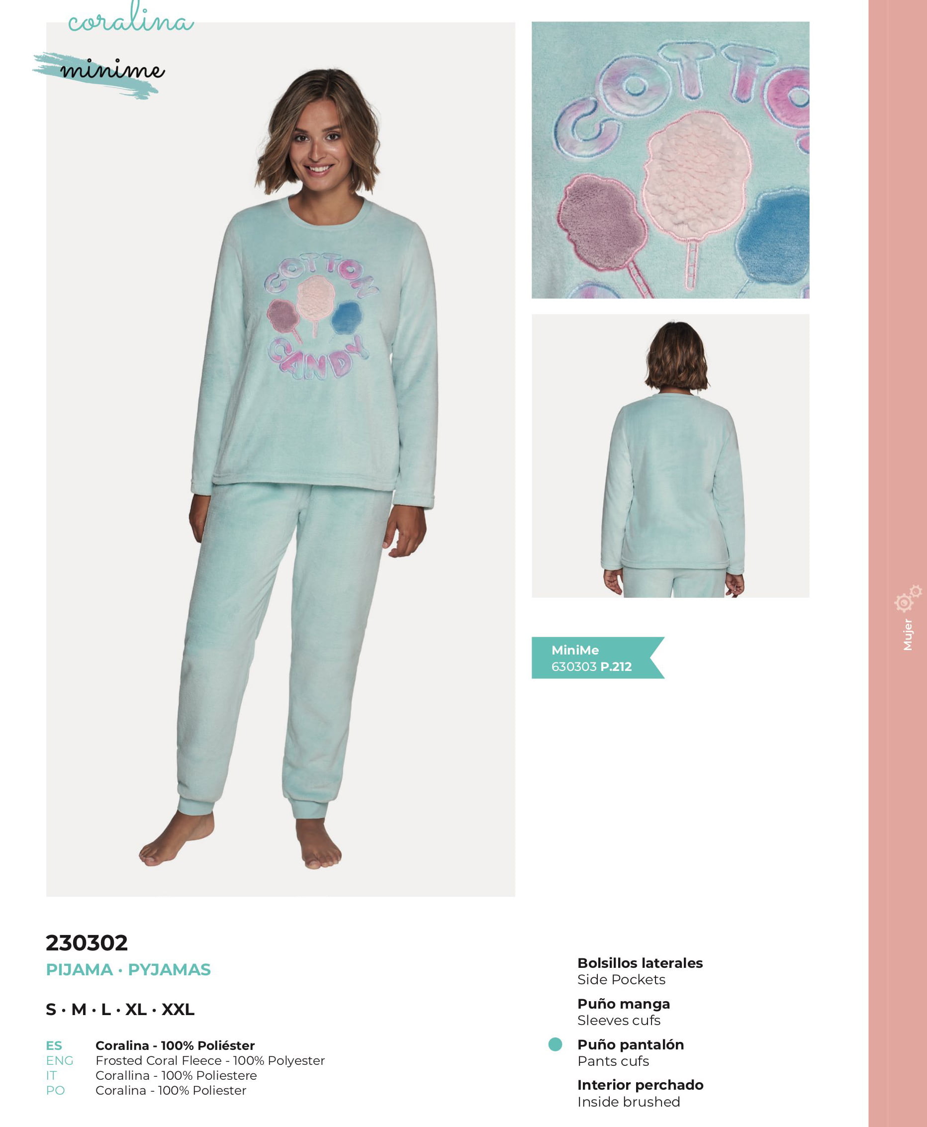 huevo codo Ideal Pijama Coralina 230302 | Pijamas baratos online en EstiloHogar.es