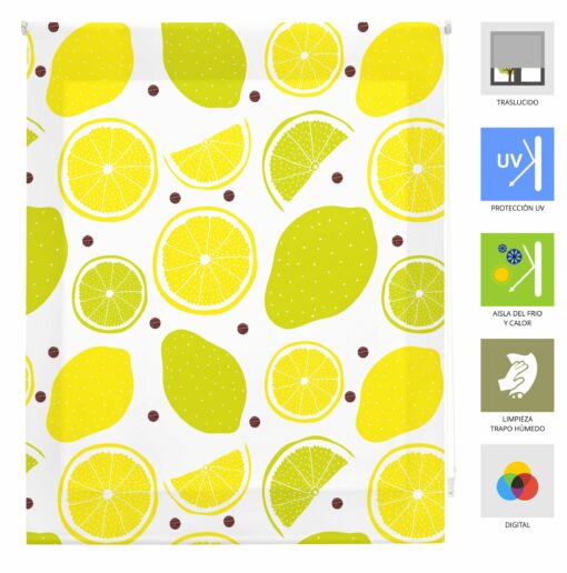 Estor Digital Translucido Cocina Limones