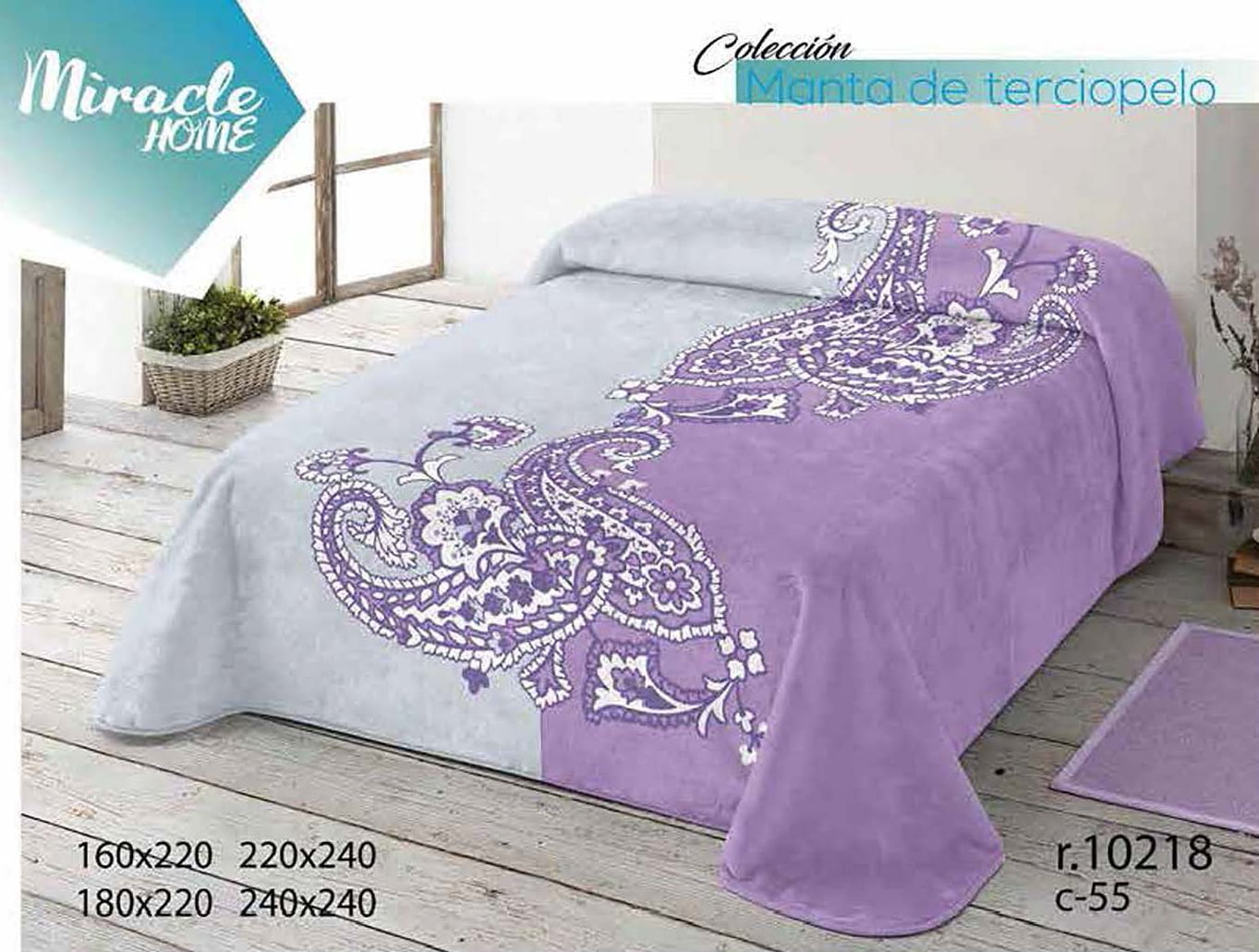 Manta Terciopelo 10218 C-55  Textil del Hogar  ®