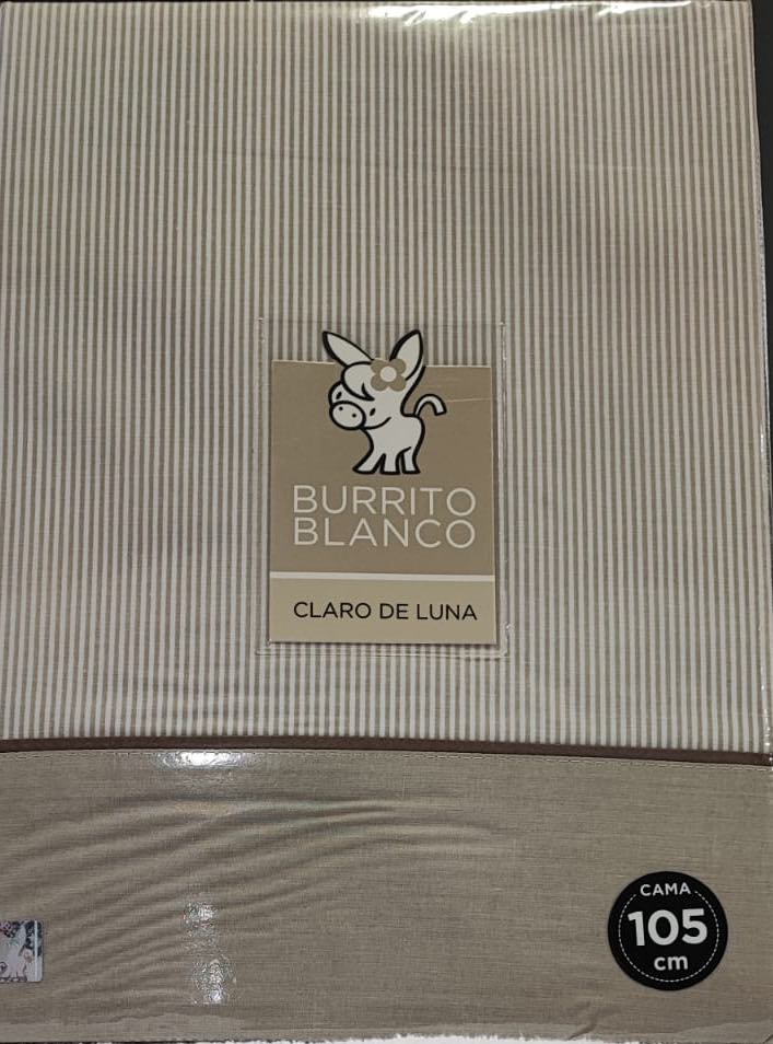 Juego de sábanas Burrito Blanco Velvelina Veira Beige