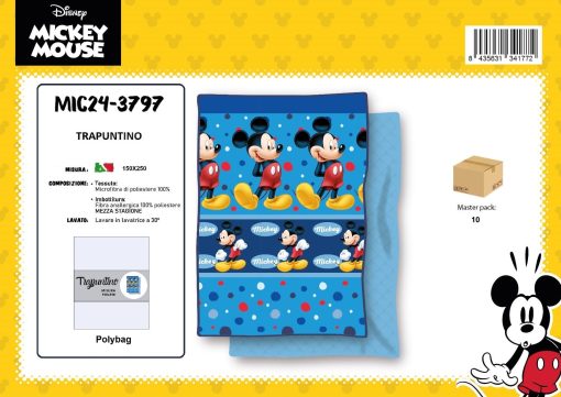 Colcha Copriletto Infantil Mickey